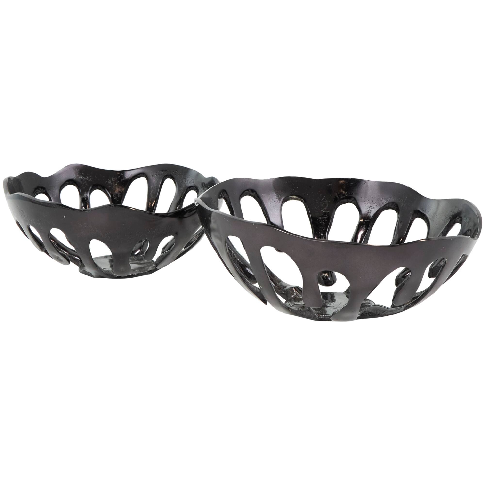 Aluminum Drip Decorative Bowl Set with Open Frame Design